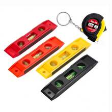 Mini Bubble Level & 1m Keychain Tape Measure Set, Colorful Torpedo-Shaped Level, Portable Retractable Tape Measure, DIY Home Repair Construction Hand Tool Kit - Spirit Level - View 2
