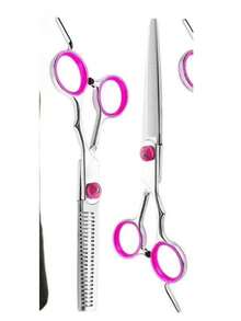 Professional Pet Grooming Scissors Set, Curved Scissors, Straight Scissors, Fringe Scissors, Nail Clippers, Thinning Scissors, Suitable For Cats, Dogs, Rabbits And Other Pets - Multicolor - View 14