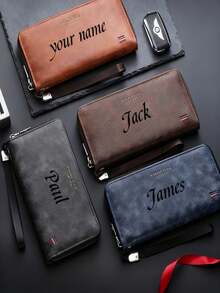 Personalized Men's Wallet, Father's Day Gift, Dad Gift, Customized Photo And Name, Father's Day Gift, Men's Gift, Dad Birthday Gift - Multicolor - View 6