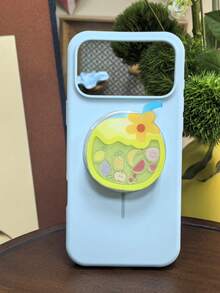 1pc Cute Cartoon Shakeable Quicksand Phone Grip Stand, Kawaii Animal Heart Star Shape Collapsible Magnetic Phone Holder, Decorative Phone Socket For APPLEPhone Android - Multicolor - View 13