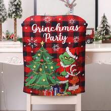 The Grinch 1pc Christmas Doll Chair Set Chair Cover Cartoon Chair Cap, Christmas Party Decoration Supplies Chair Set Table Holiday Atmosphere Decor Props, Halloween - Multicolor - View 6