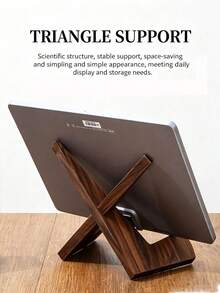 1pc Multi Tone Solid Wood Slouchy Reading Stand, Foldable Adjustable Recipe Book & Display Holder In Minimalist Design, All Season Household Decor Item For Adults, Suitable For Kitchen Bedroom Study Desk Storage Organizer Desktop Ornament - Multicolor - View 10