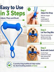 1/2pcs Dog Toothbrush Helper, Pet Toothbrush Assistant, Dual-Effect Dog Teeth Cleaning Mouth Opener Toy, Convenient Brushing, Small Dog Oral Care Mouth Opener - Multicolor - View 3