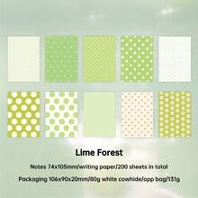 Frosted Polka Dot Series Round Dot Memo Pad 200 Sheets Style Polka Dot Planner Background Decoration Message Paper - one-size - View 15