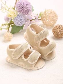 Infant Pre-Walking Shoes 0-1 Years Old Boys Casual Sandals Solid Color Breathable Comfortable Spring Daily Walking Shoes - Apricot - View 3