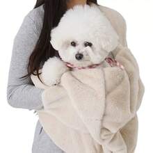 1pc Faux Rabbit Fur Dog Outdoor Fashion Shoulder Bag With Safety Rope Buckle, Soft And Warm - Multicolor - View 8