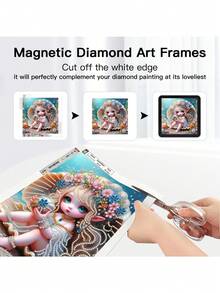 Diamond Painting Frame, Transparent High-Definition Film Frame, Flip-Cover Design For Easy Artwork Replacement, Desktop And Wall Mount, Home Decor Artwork Display - Multicolor - View 5