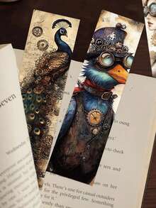 30pcs Steampunk Bookmarks: Exquisitely Designed Mechanical Clock-Style Metal-Look Paper Bookmarks-Perfect For Party Gifts, Rewards, And Holiday Presents - View 1