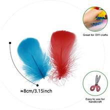 100pcs Colorful Artificial Craft Feathers, 3-5 Inch Decorative Feathers, Suitable For DIY Crafts, Wedding, Home Party Decoration, Dream Catcher Materials - Pink - View 2