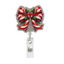 1pc Christmas Fun Retractable Badge Reel ID Holder, Suitable For Hospitals, Schools, ID Card Holders, Christmas Party Gift - Multicolor - View 11