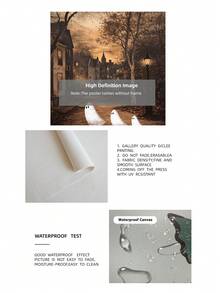 1pc Frameless Vintage Halloween Ghost Rustic Fall Wall Art Dorm Bedroom Apartment Decor Back To School Funky Posters Dorm Essentials - Ghost - View 11