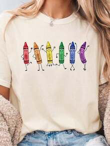 Women T-Shirts - Apricot - View 2