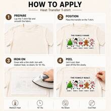 Desain Transfer Doodle Natal Kustom, Nama Keluarga yang Dipersonalisasi, Grafik Pohon Natal, Manusia Salju, Kue Jahe, dan Permen Tongkat yang Meriah, Dekorasi Kaos Liburan yang Disesuaikan, Gaya Pesta Natal dengan 1-5 Nama yang Dapat Disesuaikan, Hadiah Natal Keluarga, Desain Kaos Natal - Gaya B - View 5