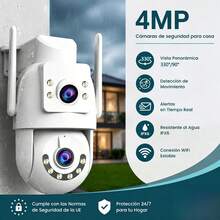 Kamera Keamanan PTZ Lensa Ganda Luar Ruangan JOOAN 4MP CAM720 APP 5G Bluetooth WiFi AP Jaringan Tahan Air Deteksi Manusia Pelacakan Otomatis Penglihatan Malam Warna Penuh Mendukung Kartu SD Penyimpanan Cloud - Hitam dan Putih - View 1