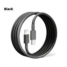 Tzlrxl USB-C 轉 Lightning 快充傳輸線，多色軟質耐用，高速數據傳輸 - 黑色 - 查看 11
