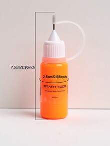 Fluorescent Orange Body Painting Tattoo Ink, Easy To Wash, Suitable For Beginners, Cosplay, Holiday Party, New Year Body Graffiti Painting Pen, Glitter Ink - Orange - View 6