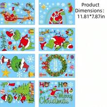 The Grinch 8pcs Christmas Static Window Stickers, Merry Grinchmas Holiday Static Decals, Glue-Free Reusable Glass Stickers For Christmas Home Shop Window Holiday Decoration - Multi-color - View 9