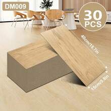 [PVC Floor Stickers]30pcs PVC Faux Wood Floor Stickers, Self-Adhesive Waterproof Wood Grain Floor Stickers, Easy To Modify, Suitable For Living Room, Bedroom, Kitchen, Hallway Tile Floor Renovation And Home Decor. - Floor Stickers - View 15