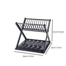 X‑Shaped Double‑Layer Dish Drying Rack, Multi‑Functional Plastic Dish Organizer, Sink Countertop Bowl Plate Drain Storage Rack For Home Kitchen Utensils Organization - Multiple Styles - View 9