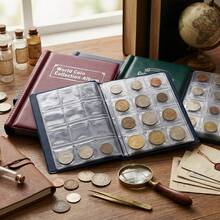 1pc 120-Pocket Coin Collection Album, PU Leather Cover With PVC Transparent Inner Pages, Dust-Proof, Moisture-Proof, Anti-Oxidation, Effectively Protects Ancient Coins And Commemorative Coins, Portable Transparent Inner Page Coin Storage Book, Lightweight And Easy To Organize, Suitable For Coin Collectors To Store And Preserve, Can Be Used As Daily Gift, Commemorative Gift, Christmas Gift, Birthday Gift, Memorial Gift, Collection Gift, Holiday Gift - Multicolor - View 10