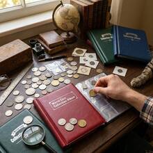 1pc 120-Pocket Coin Collection Album, PU Leather Cover With PVC Transparent Inner Pages, Dust-Proof, Moisture-Proof, Anti-Oxidation, Effectively Protects Ancient Coins And Commemorative Coins, Portable Transparent Inner Page Coin Storage Book, Lightweight And Easy To Organize, Suitable For Coin Collectors To Store And Preserve, Can Be Used As Daily Gift, Commemorative Gift, Christmas Gift, Birthday Gift, Memorial Gift, Collection Gift, Holiday Gift - Multicolor - View 11