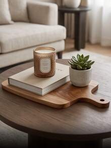 1pc High Quality Rosewood Tray, Multi-Functional Cheese Fruit Cookie Dessert Serving Plate, Suitable For Restaurant Bedroom Cafe Kitchen Accessories, Christmas Valentine's Day Halloween Gift - View 7