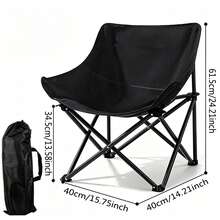 BRS Portable Folding Chair Comfortable Armchair Travel Chair Stool Foldable Camping Chair Folding Beach Chair With Storage Carrying Bag Folding Stool Suitable For Outdoor Camping, Picnic, BBQ, Beach, Yard Garden And Fishing - Multicolor - View 12