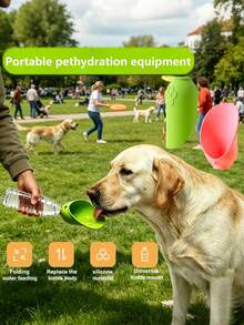 Portable Pet Water Adapter, Random Handmade Bracelet, Leakproof Foldable Leaf Cap With Twist-Lock, For Hikers And Runners, Fits Standard Water Bottles, Quick-Release Design, Dishwasher - Use On Long Walks, Jogging, Or Road Trips - Multicolor - View 7