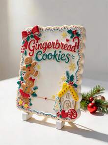 Christmas Gingerbread Cookies Recipe Silicone Mold Christmas Baking Sign Concrete Silicone Mould Recipe Board Resin Plaster Mold - SZ931 - View 12