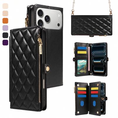 eaacaa 1pc Phone Case Wallet With Card Slots And Coin Pocket, Anti-Drop Anti-Theft Protective Cover With Kickstand, Compatible With Apple 18ProMax/18Pro/18/17e/17ProMax/16ProMax/16Pro/16Plus/15ProMax/15plus/13ProMax/13pro/14ProMax/14Pro/14plus Series And S26ultra/S25ultra/S24ultra/S23Ultra, Suitable For Men And Women, Essential For Daily Commute/Shopping/Business Travel, Ideal Halloween Gift For Friends/Lovers/Family