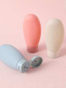 Flocked Travel Refill Bottles For Shampoo, Makeup, Body Wash, Skincare, Makeup Remover Oil, Portable Empty Sample Bottles - All Pink Nordic - View 6