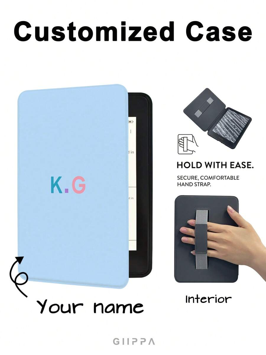 GIIPPA 1件客製化姓名 Kindle 電子閱讀器保護殼，具備自動喚醒/睡眠功能，輕巧便攜，適用於 Clara BW/Libra Colour/Clara Colour/Clara 2E、Paperwhite 10代/11代/12代、Kindle(Colorsoft)/10代/11代/12代及其他熱門機型，Kindle 配件/Kindle 保護殼，畢業禮物、情人節禮物、生日禮物 - 彩色 - 查看 1