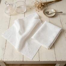1/2/6pcs Premium Jacquard White Embossed Napkins, Suitable For Weddings, Valentine's Day And Home Decor - White - View 5