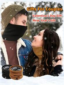 1pc Unisex Warm Fleece Neck Warmer/Face Mask, Stretchable Neck Cover, Soft Warm Winter Face Mask, Suitable For Outdoor Activities, Hiking, Cycling, Travel, Machine Washable, Comfortable And Warm - Multiple Styles - View 4