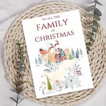 1PC-Christmas Greeting Card With Envelope, Premium Paper Holiday Card, Suitable For Family And Friends, Universal Holiday Design, Snowman And Reindeer, Suitable For Anyone, Send Holiday Greetings Card - A - View 4