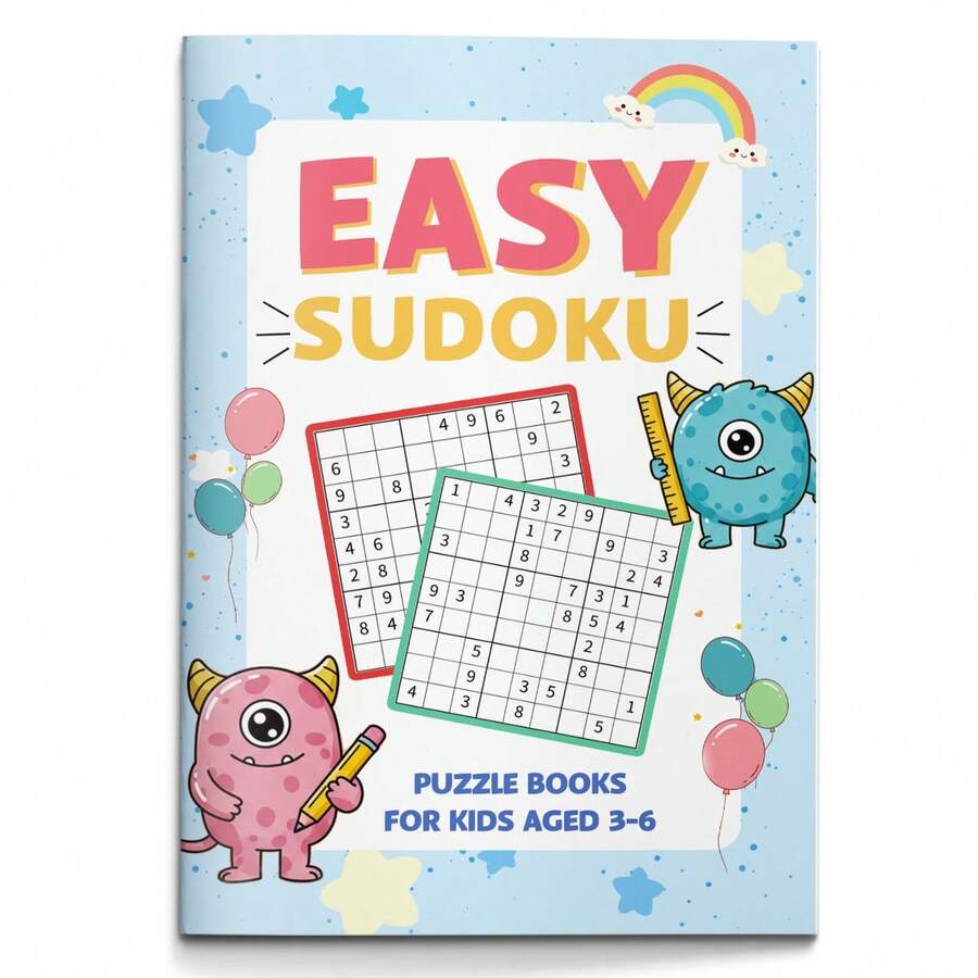 Easy Sudoku Puzzle Workbook For Kids & Teens, Age-Graded Number Logic Brain Training, Beginner To Advanced Sudoku Games, Improve Focus, Concentration, Critical Thinking, Reasoning & Problem Solving, Screen-Free Learning Activity - Easy Sudoku Puzzle Workbook - View 1