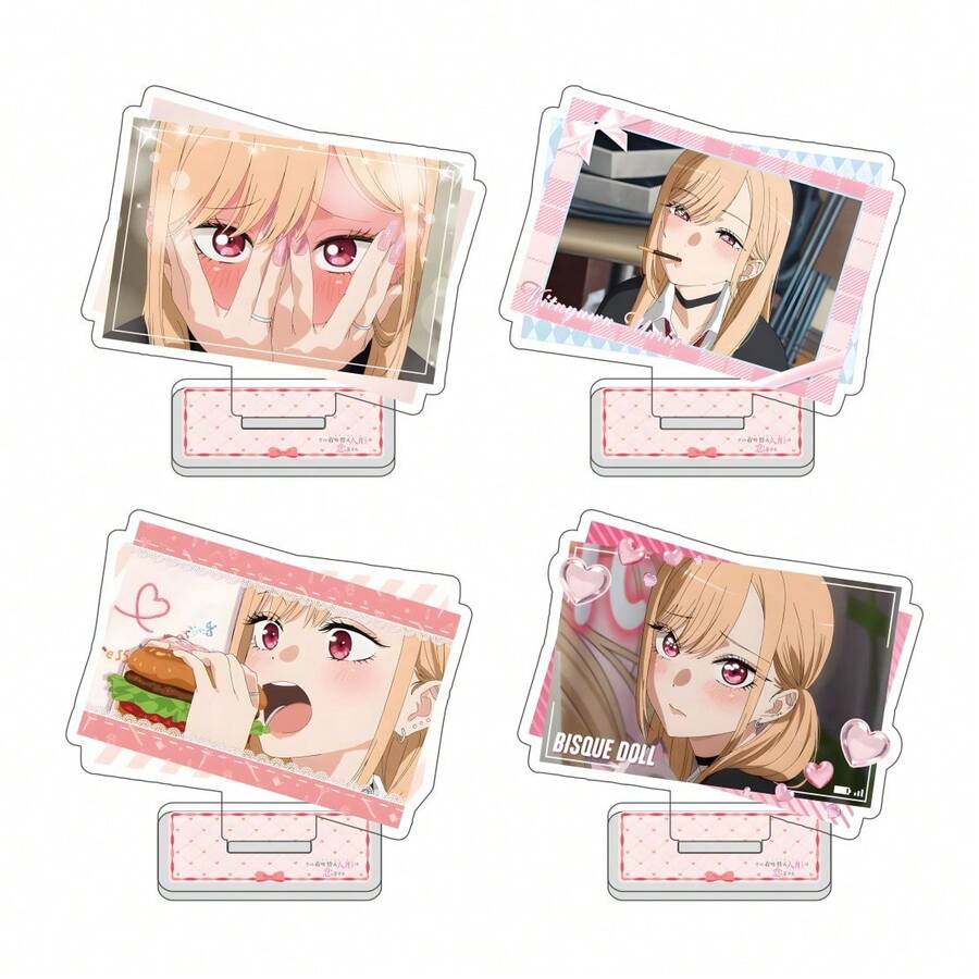 My Dress-Up Darling Marin Nobara Anime 10cm Acrylic Cute Character Standing Desk Ornament Fan Gift Keychain - Multicolor - View 1