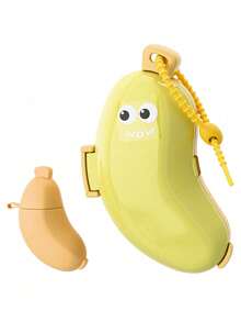 2pcs Banana Shaped Toothbrush Holder, Portable Travel With Lid Protective Case, Home And Travel Toothbrush & Toothpaste Storage Box, Fun Design All-In-One Convenient Travel Accessory, Mini Toothbrush - Multicolor - View 12