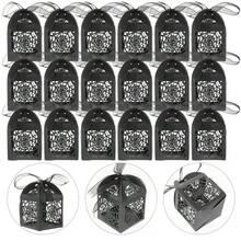 12pcs/Set Laser Cut Groom & Bride Candy Boxes, Hollow Castle Design, Wedding Favors, Small Gift Chocolate Boxes, Baptism Party Decorations - View 1