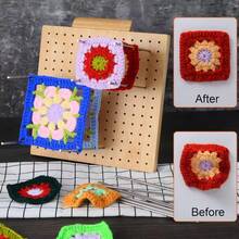 Wooden Knitting Blocking Board, Granny Square Crochet Blocking Mat, Suitable For Shawls, Scarves, Socks, Sweaters And DIY Crafts, Crochet Accessories Gift, No Electricity Required - A - View 2