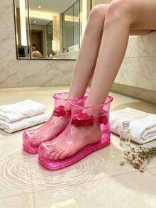 3/2/1pc Foot Bath Box, Heated Massage, Portable Foot Soaking Tub, Relieve Foot Fatigue - Pink - View 9