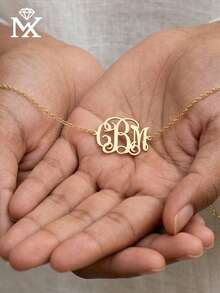 Personalized Initial Bracelet, Custom Letter Pendant Bracelet, Suitable For Anniversary, Birthday, Daily Wear, Party Gift, Mother's Day Gift, Valentine's Day Keepsake, Graduation Keepsake - Yellow Gold - View 4