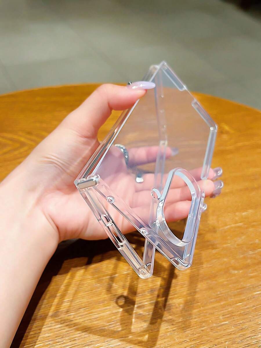 1pc TPU Soft Shell Anti-Drop Folding Protective Case With Connector Compatible With Samsung Galaxy Z Fold6/7/8/8 Ultra - Clear - View 1