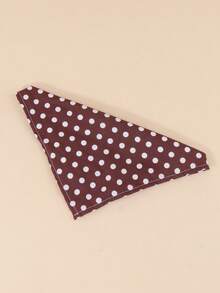 1pc Brown Polka Dot Polyester Pet Bandana Bib Happy Puppy Series Accessory Suitable For Bichon, Teddy And Other Small And Medium-Sized Dogs And Cats All Year Round Indoor And Outdoor Play Not Suitable For Large Dog Breeds - Brown - View 7