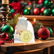 30/15pcs Vintage Style Santa Claus Wishing Coin Party Gift Pack, Christmas Commemorative Metal Coin, Religious Theme, Round Collectible Gift With North Pole & Holiday Design - Santa Claus Commemorative Coin Set - View 6