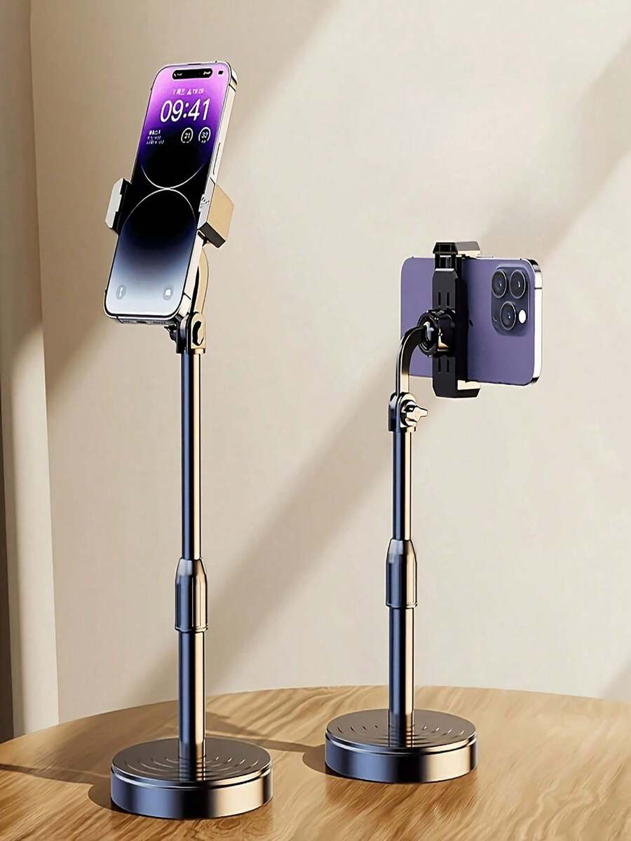 Adjustable Height Phone Stand, 360° Rotation & Flexible Arm - Anti-Shake Design, Stable Desktop Stand, Suitable For Live Streaming, Photography, Video Calls - Compatible With Smartphones, Cameras, Desktop Stand, Live Streaming Accessories, Durable Structure,