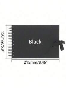 Black Anniversary Photo Album, Travel Journal, Various Check-In Records, Meaningful Notebook, Suitable For Wedding Guest Book And Anniversary Kraft Paper Photo Album, Family Photo Album - Suitable For Handmade Paper, Christmas Gift - Multicolor - View 4