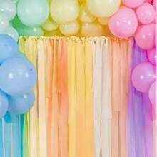 6 Rolls Of Colorful Paper Ribbons - 393.7 Inches Per Roll, Suitable For Birthday, Wedding And Party Decorations, Crafts And Celebrations, Halloween Decorations, Christmas Decorations, Autumn Home Decor, Back To School, Party Supplies - Multi-color - View 2