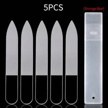 3/5pcs Nano Glass Nail File Set, Nail Polishing File, Nano Glass Nail File Glossy Polishing Manicure Care Tool, Portable Individual Boxed - Clear - View 13