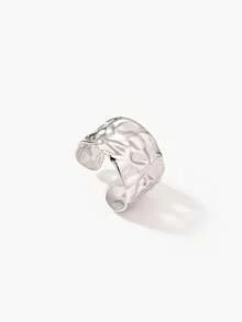Vandermere Vintage Pleated Wide Stainless Steel Open Rings - Ring - View 8